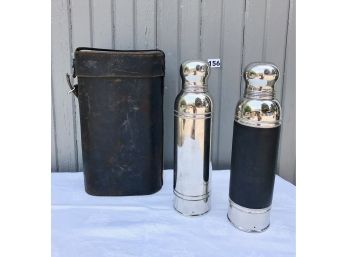 Antique Icy Hot Thermos Set W/Case