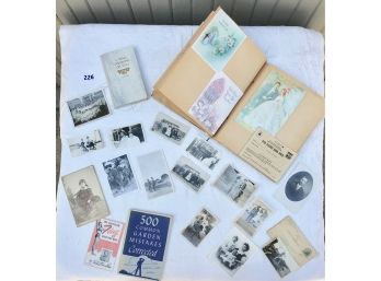 Vintage Photos, Ephemera, & Wedding Scrapbook