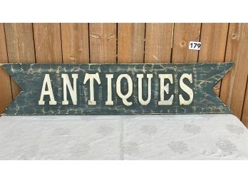 Wood Antiques Sign