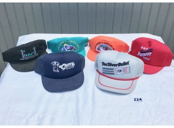 6 Baseball Caps Including Cheers, Patriot Seed, & Navaho Pride