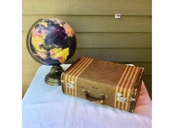 Vintage Globemaster Globe & Samson Suitcase