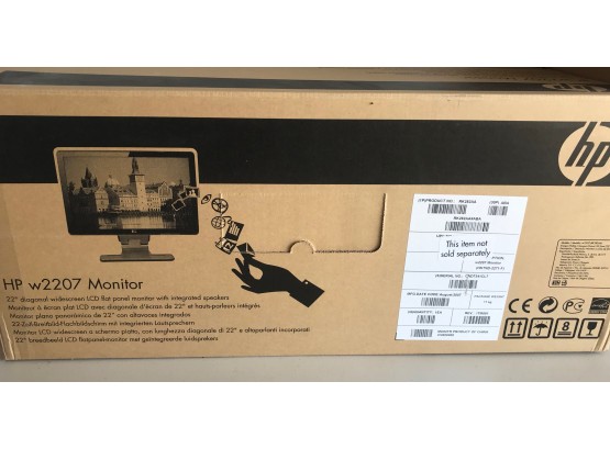 HP W2207 Monitor In Box