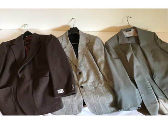 1 Men's Suit & 2 Dress Jackets