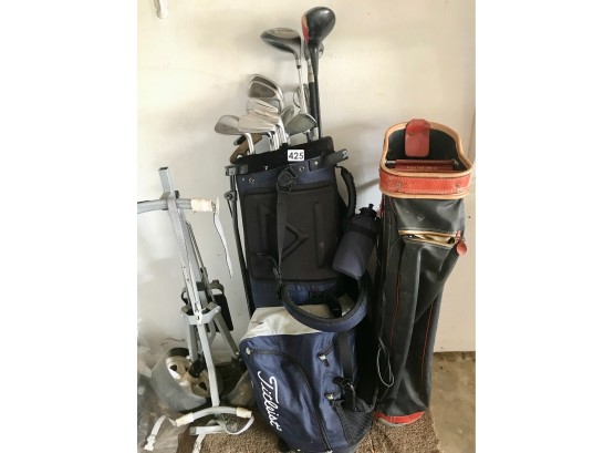Golf Clubs, Bags, & Wheeling