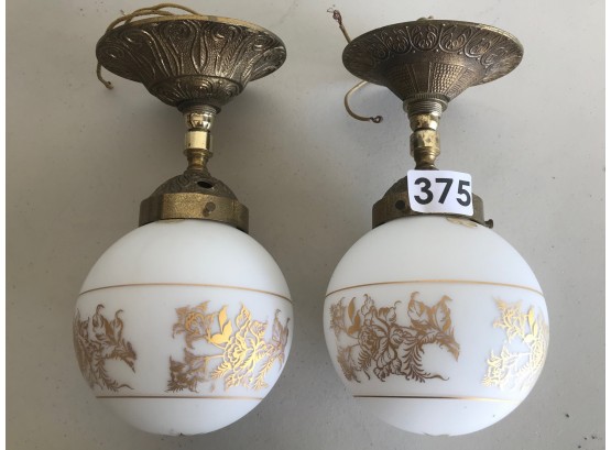 2 Vintage French Light Fixtures