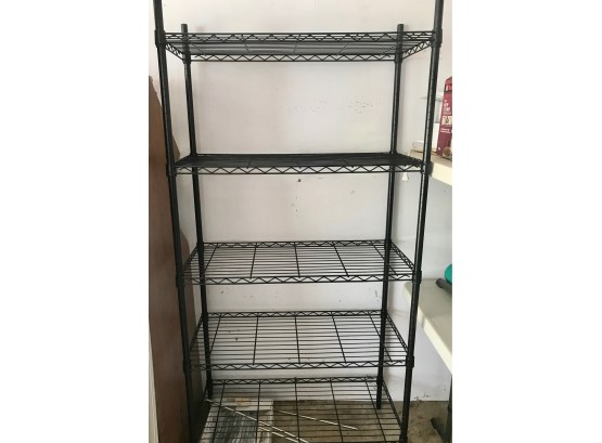 Black Metal Adjustable Utility Shelves