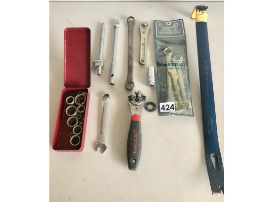Wrenches, Socket Set, Crowbar, & More
