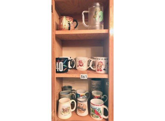 Kitchen Cabinet Full Of Mugs