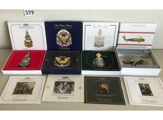 2015, 2017, 2018, & 2019 White House Historical Association Christmas Ornaments
