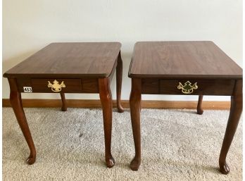 2 Lovely Side Tables W/Drawers