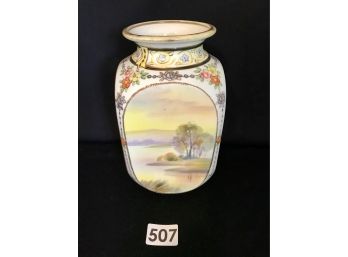 Vintage Handpainted Nippon Vase