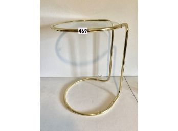 Retro Glass & Brass Side Table