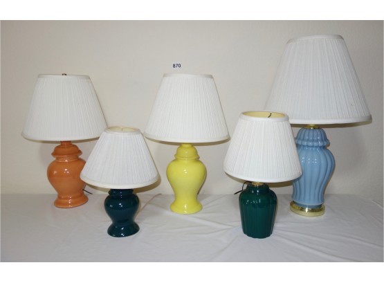 5 Colorful Vintage Table Lamps