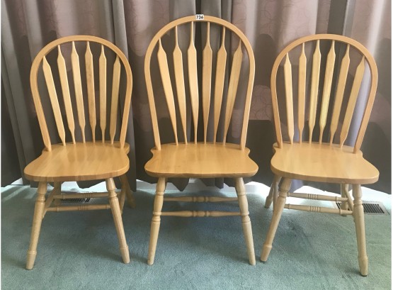 3 Wood Chairs