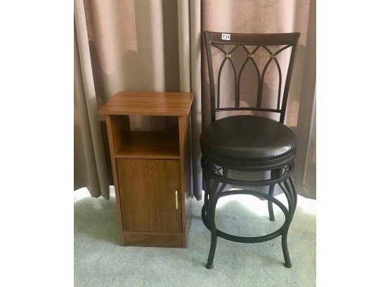 Counterheight Stool And Cabinet