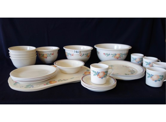 Large Collection Of Corelle W/Matching Mixing Bowls