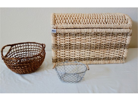 Woven Trunk & Other Baskets