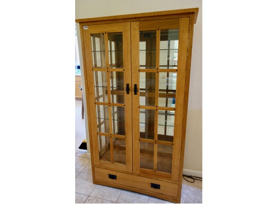 Bentwood Mission Lighted Cabinet