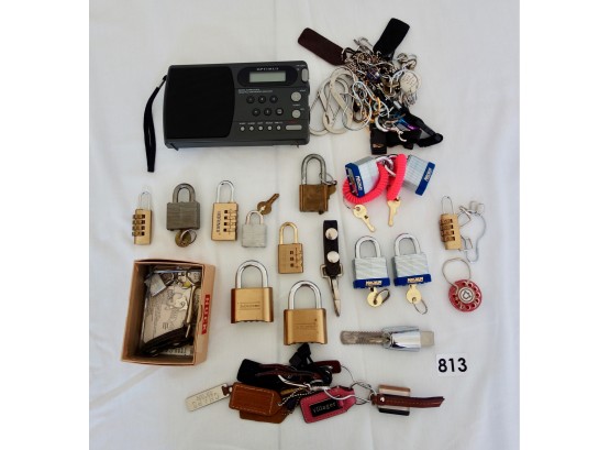 Clock Radio, Locks, & Keys