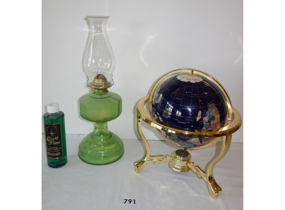 Oil Lamp & Globe