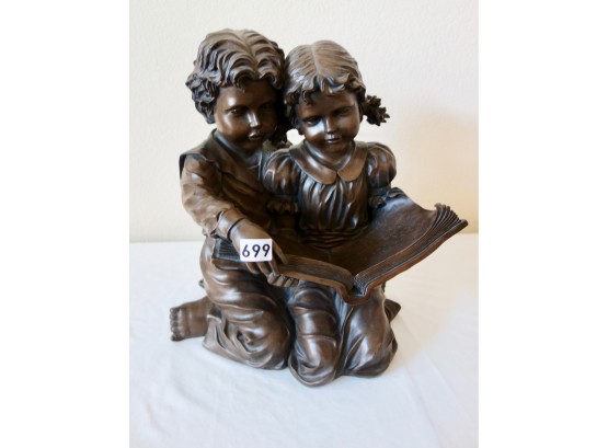 Composite Statue Of 2 Children Reading