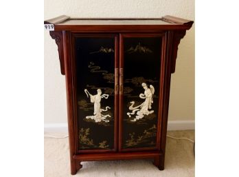 Sweet Asian Wood Cabinet W/Drawers