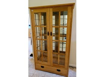 Bentwood Mission Lighted Cabinet