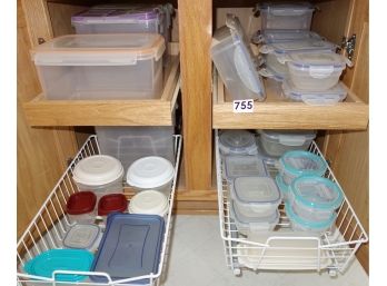 Large Collection Of Food Storage Containers, All W/Lids