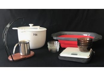 Kitchen Scale, Salad Spinner, Collapsible Sink Collander, & More