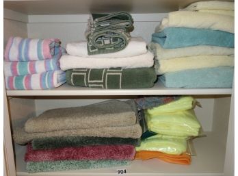 Towels, Bathrugs In Good Condition, & Shop Towels