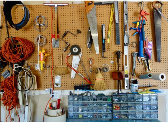 Wall Full Of Tools. Including Lazy Susan & Drawer Organizers