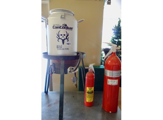 Fire Extinguishers & Cooker W/Stand