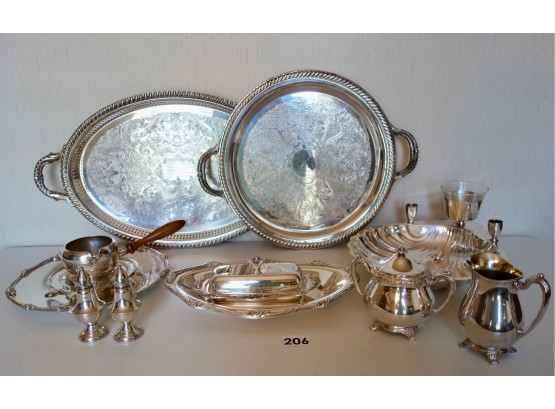 Large Assortment Of Vintage Silver Plate & Weighted Sterling Shakers