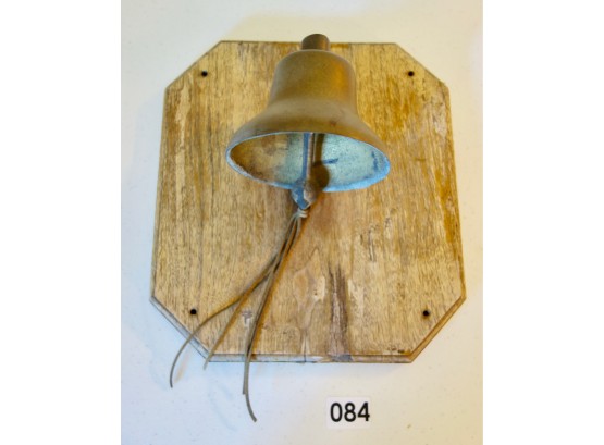 Antique Dinner Bell On Wood