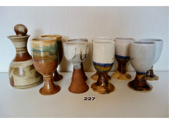 Handmade Ceramic Goblets & Decanters