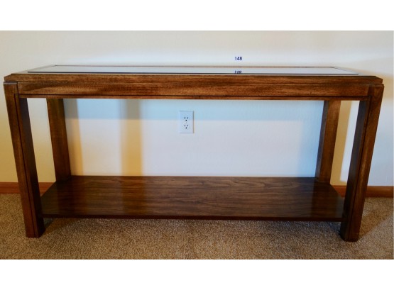 Campaign Style Sofa Table By Bassett Furniture