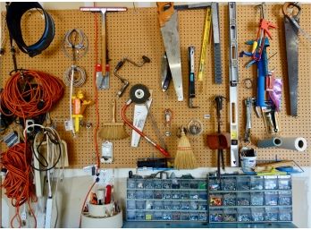 Wall Full Of Tools. Including Lazy Susan & Drawer Organizers