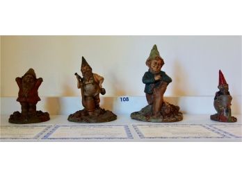 4 Tom Clark Gnomes W/Certificates: Miles, Zermatt, Shen, & Frank