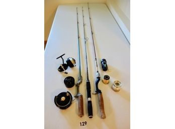 Assorted Rods & Reels Including Mitchell, Mohawk, & Daiwa