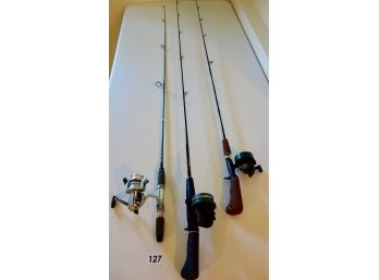 3 Fishing Rods Including Johnson, Eagle, Independence, & Daiwa