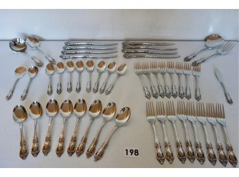 Complete Oneida Community Stainless Flatware Set For 8 W/Serving Pieces