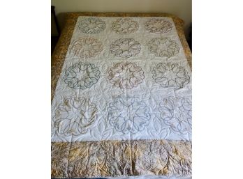 Lovely Hand Made Quilt & Quilt Stand