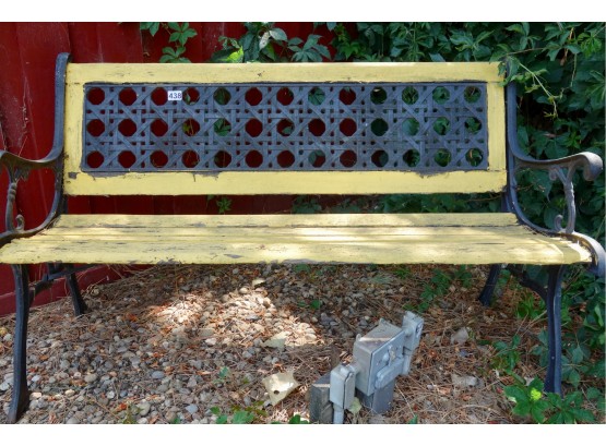 Iron & Wood Garden Bench
