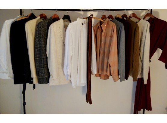 Menswear Including Wool Sweaters & Jackets, A Tuxedo, Cashmere, Versace, & A Tuxedo