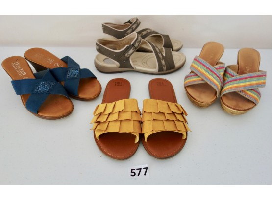 Summer Slides & Sandals, Sz. 9