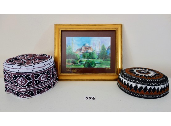 Painting Of Istanbul & 2 Toques