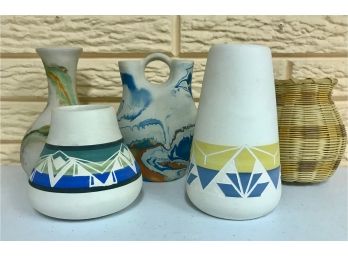 Nemadji & Native American Pottery & Basket