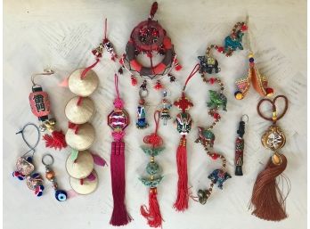 Assorted Keychains And Mobiles From Around The World