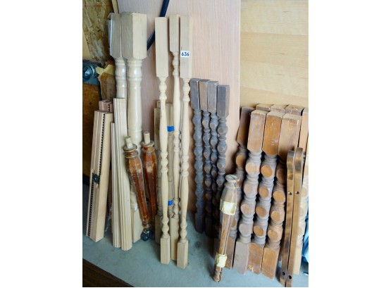 Large Collection Of Ballisters, Legs, & Table Leaf Extenders