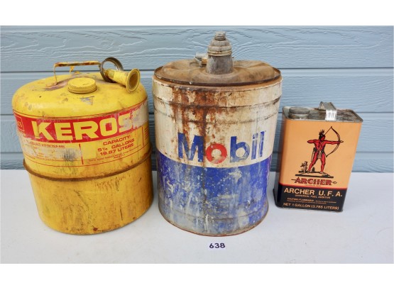 3 Vintage Fuel Tanks